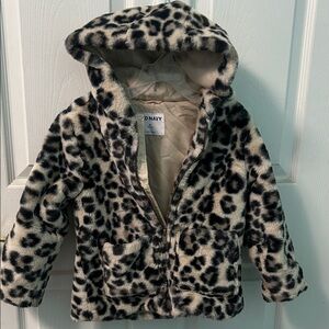 Old Navy Animal Print Faux Fur Jacket